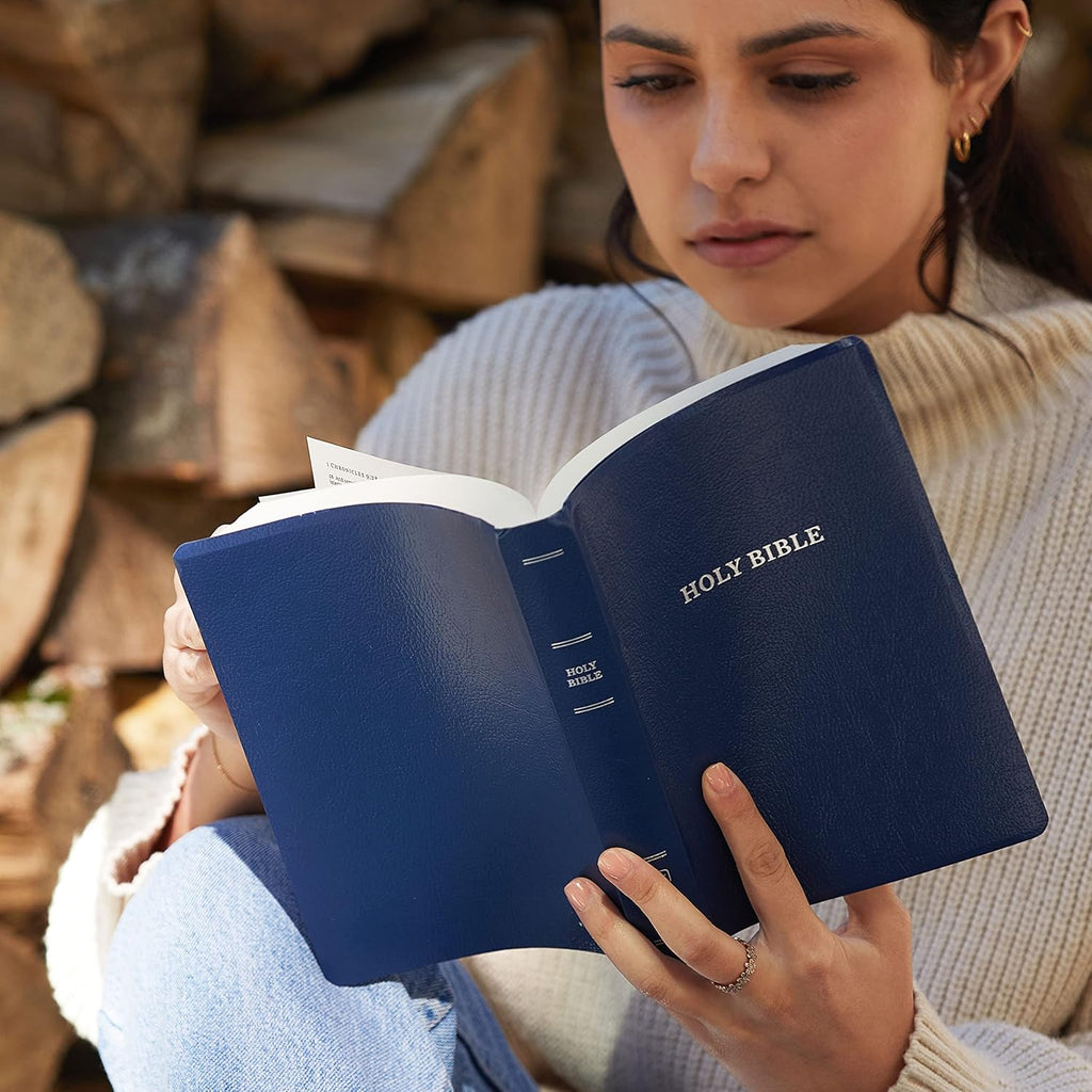 KJV Holy Bible: Gift and Award, Blue Leather-Look