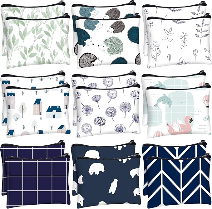 Mini Zipper Coin Wallet – Cute Canvas Pouch CHOOSE ONE