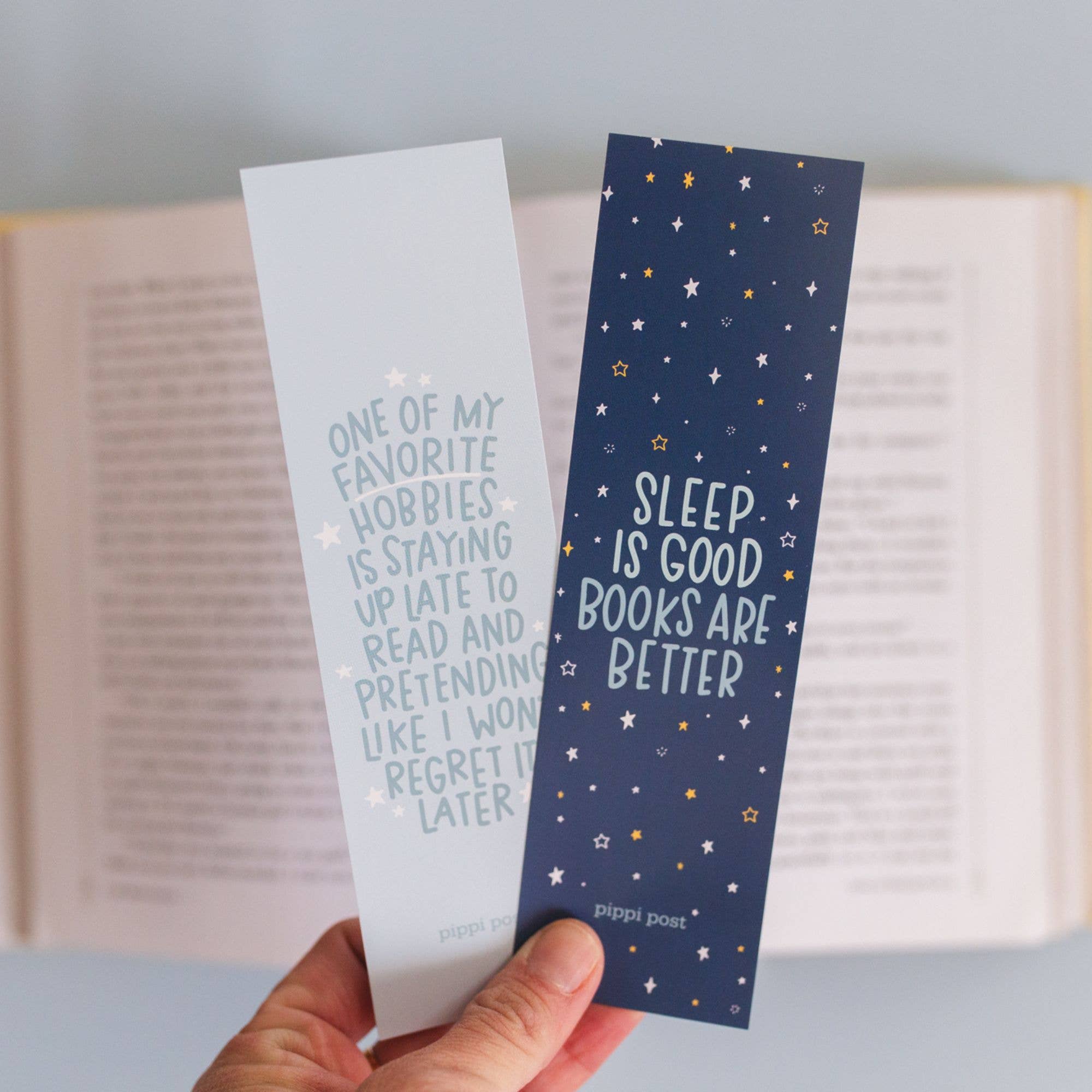 Sleep Is Good Books Are Better Bookmark Set of two