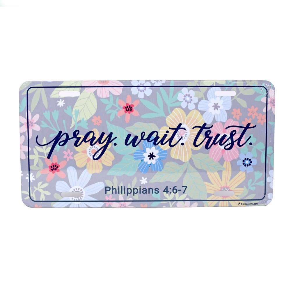 Autotag Pray Wait Trust Front Plate