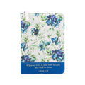 Zippered Journal: Watercolor Flower Love Blue