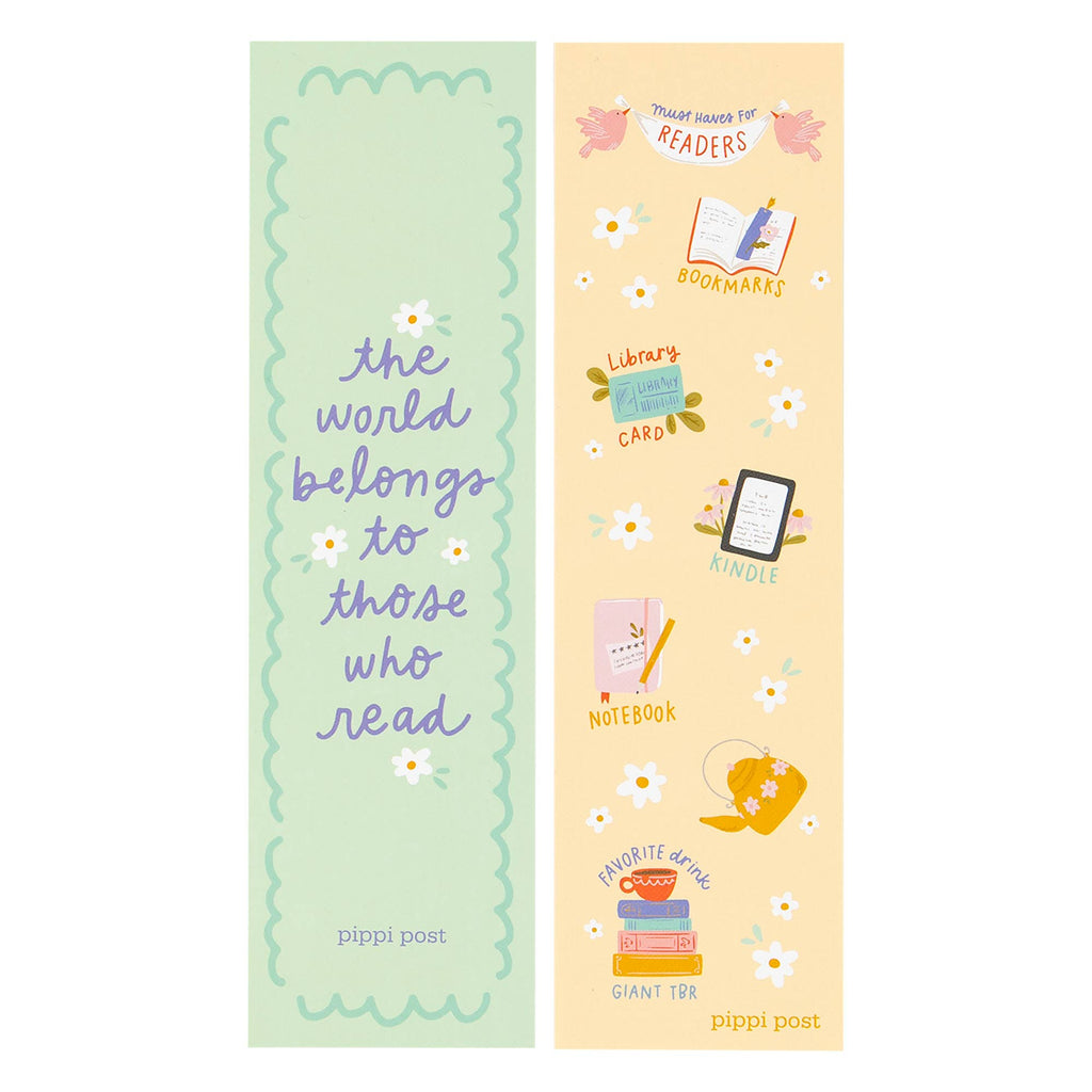 The World Belongs to Those Who Read Bookmark Set of two