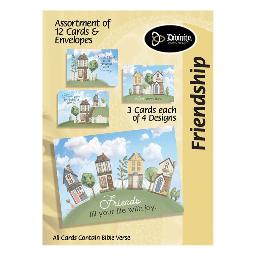 Boxed Cards: Friendship, Houses Set of 12