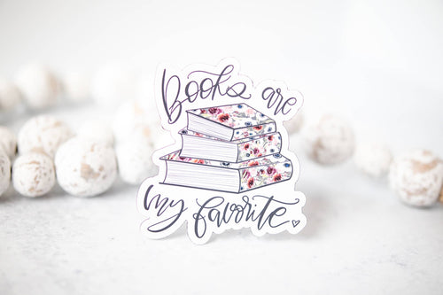 Books Are My Favorite, 3"x3" Magnet