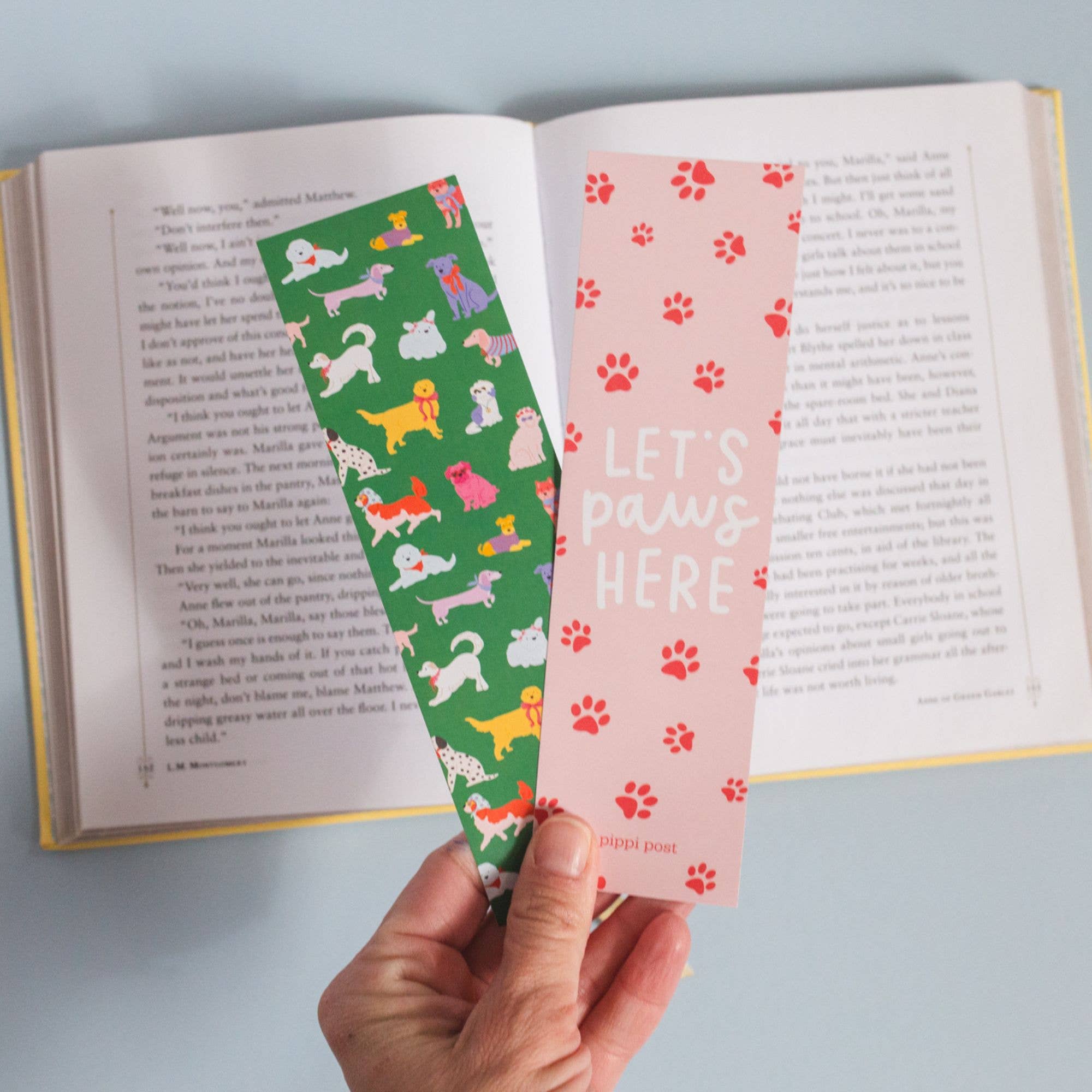 Let's Paws Here Dogs Bookmark Set of two