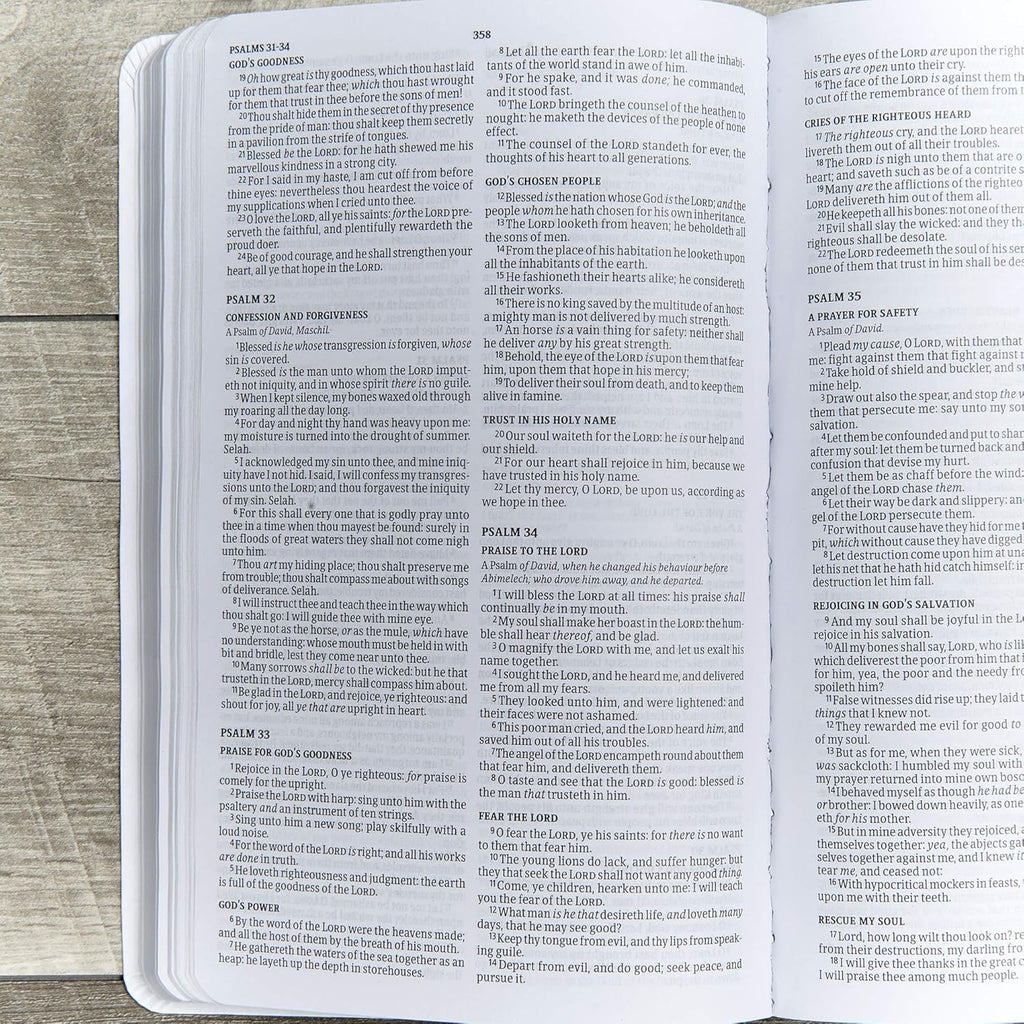 KJV Gift and Award Bible, White Imitation Leather, KJV Holy Bible