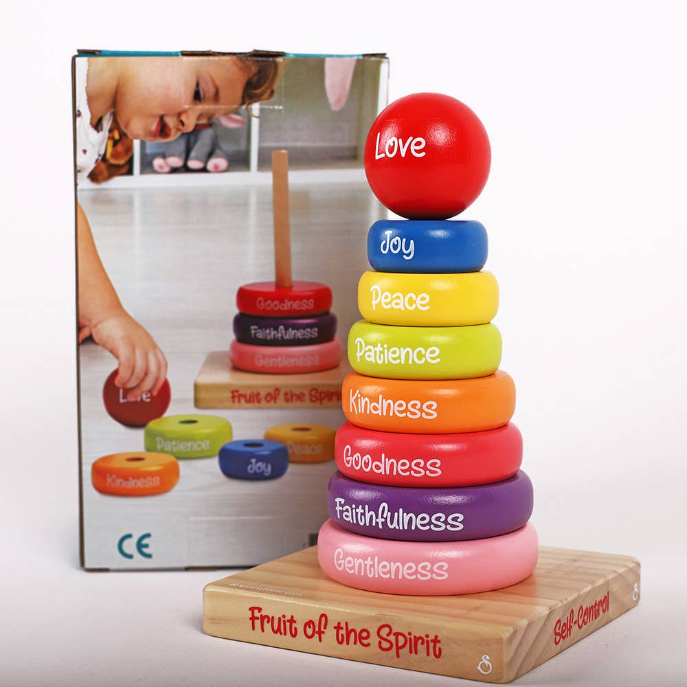 Puzzle Wood Stackable Rings - Fruit Of The Spirit