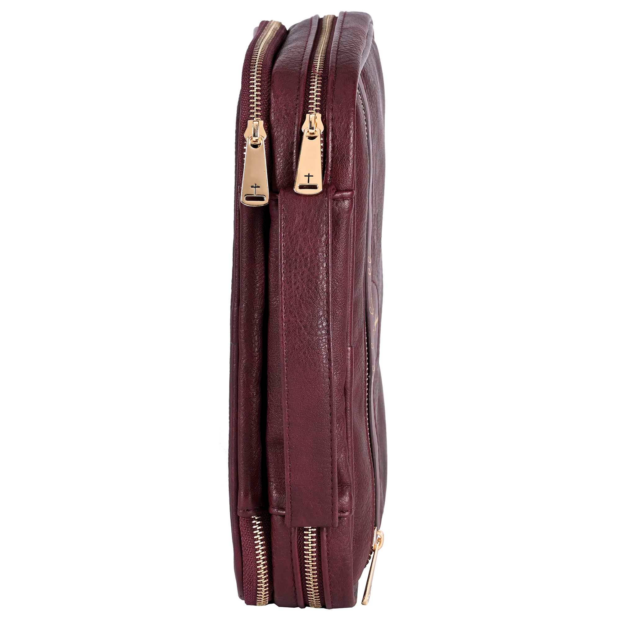 Bible Case Walk By Faith Burgundy XLarge