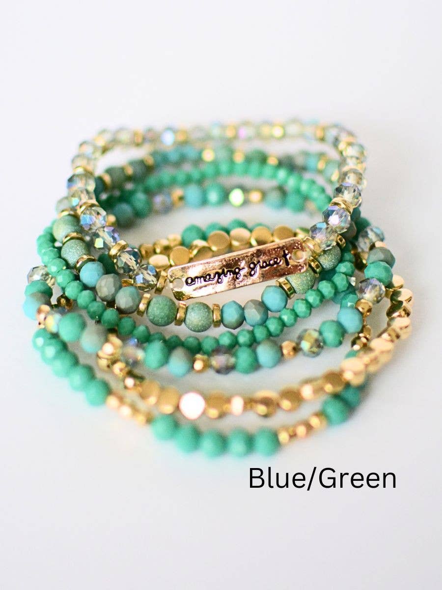 Amazing Grace Bracelet Set – Christian Jewelry, Faith Gift One Set