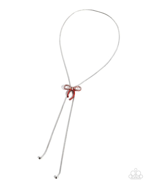 Bombshell Bow - Red Necklace
