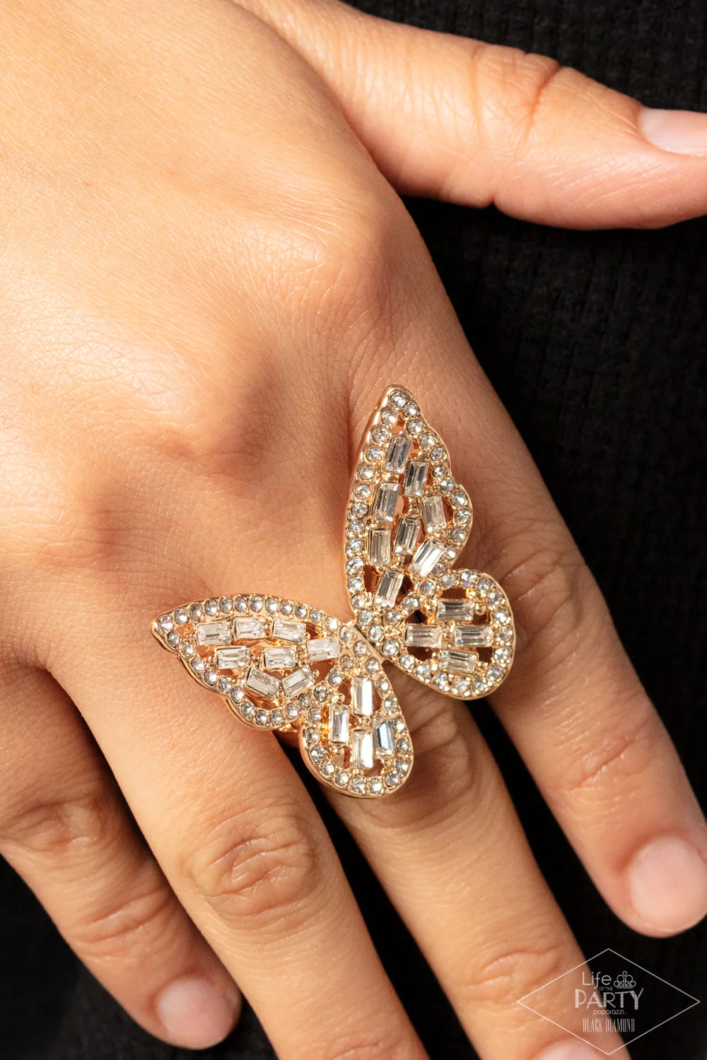 Flauntable Flutter - gold - Butterfly ring