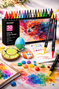 Set of 30 Acrylic Paint Markers Dual Tip