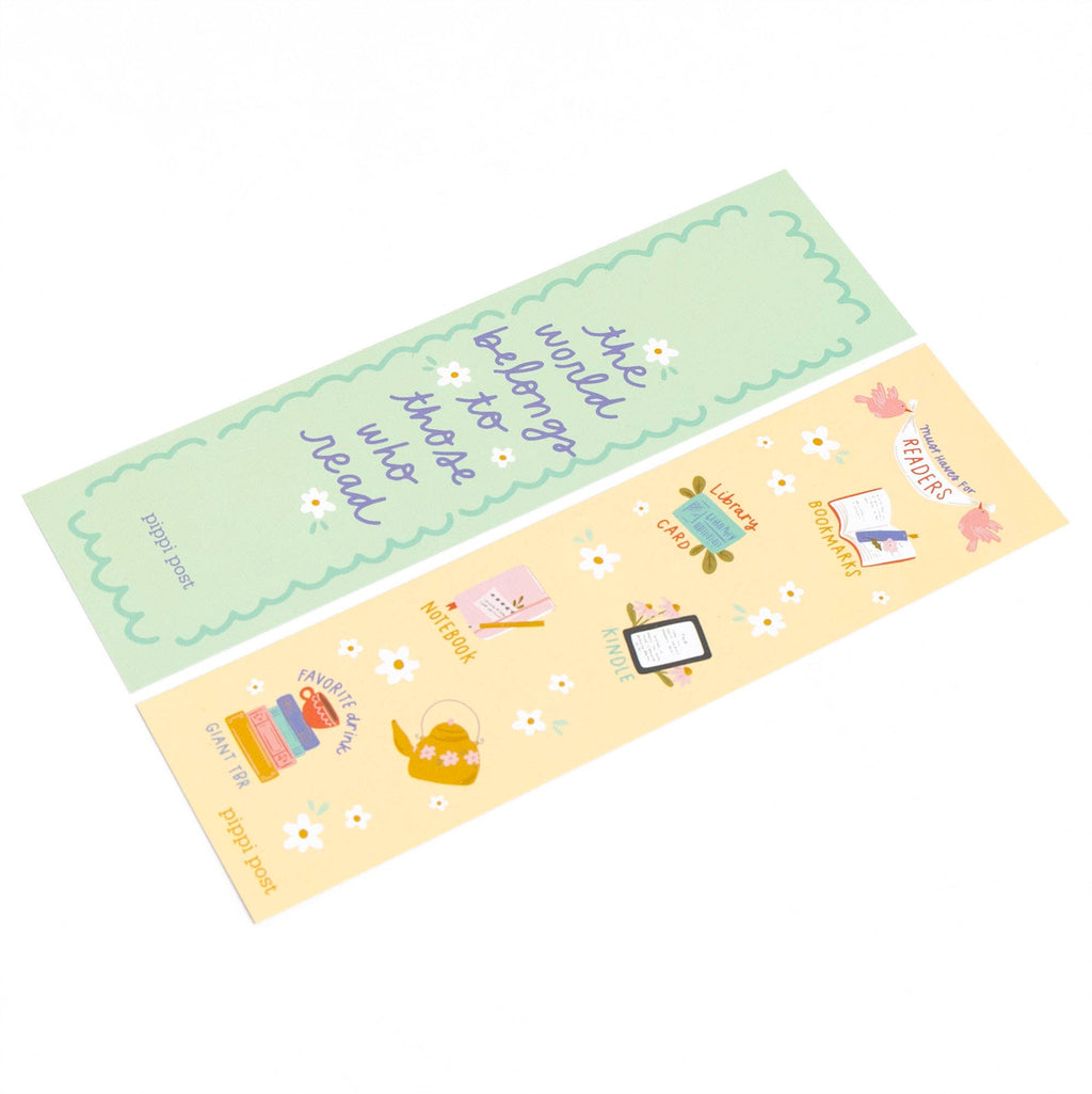 The World Belongs to Those Who Read Bookmark Set of two