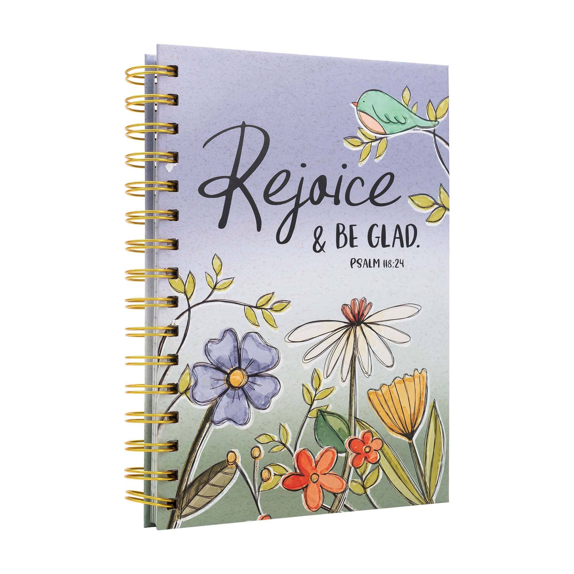 Guided Journal: Happy Flowers & Bird Rejoice (Psalm 118:24) SPIRAL