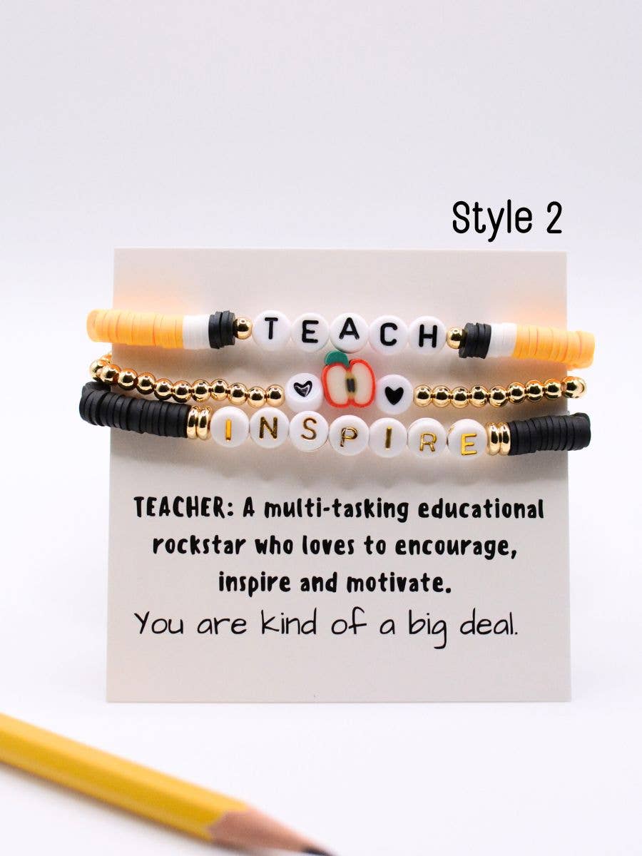 Teach Love Inspire - Teacher Bracelet Set