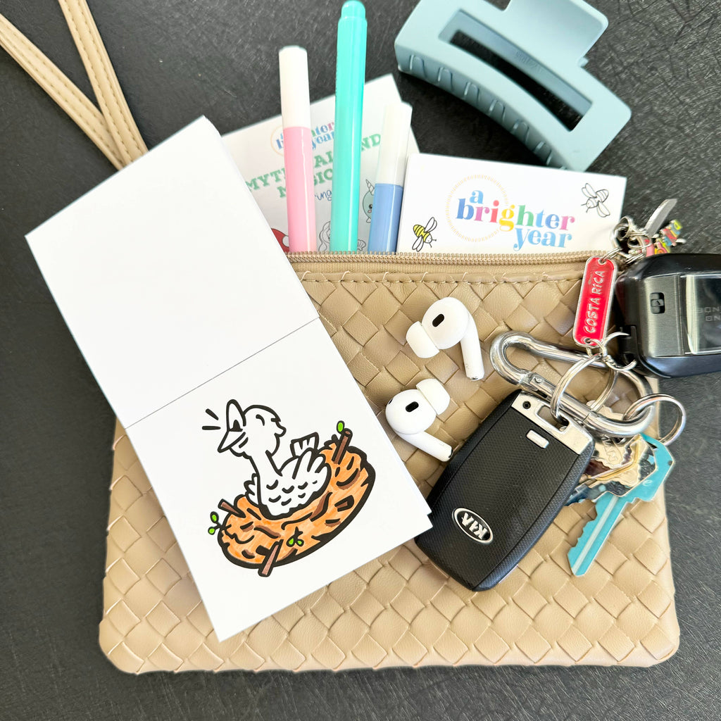 Pocket Pets Animal Designs 3x3 Mini Coloring Book