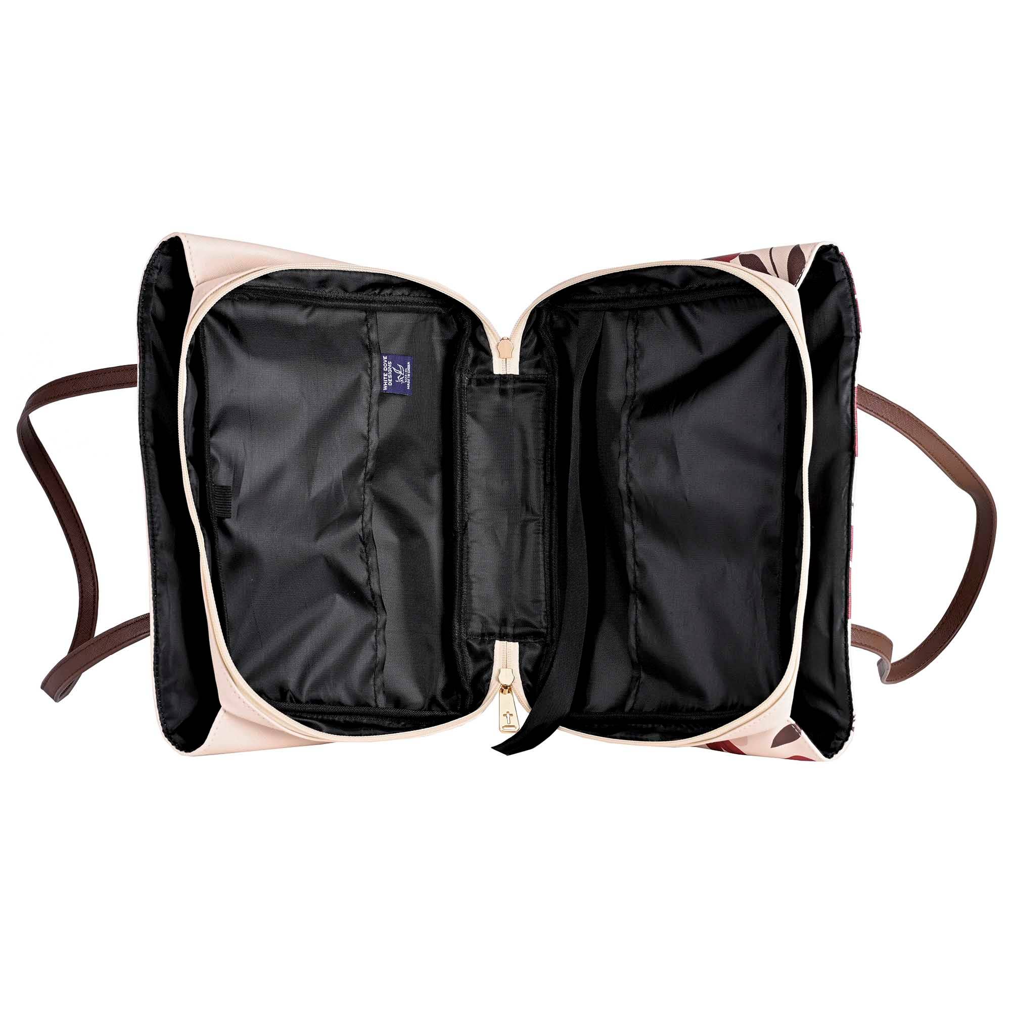 Bible Case Handled PRAY Red Flowers