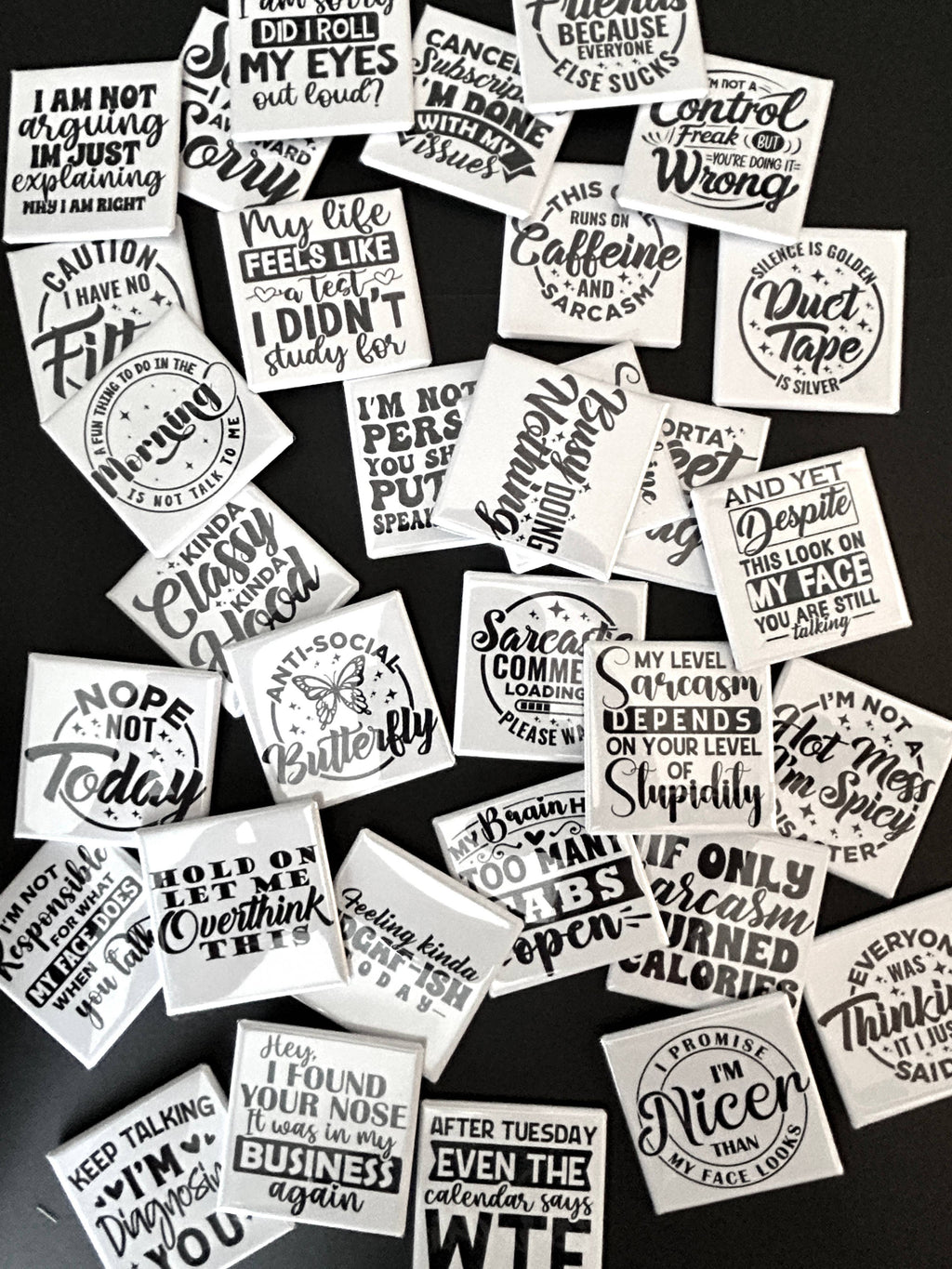 CAFFEINE AND SARCASM  Magnet
