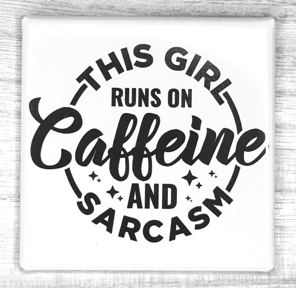 CAFFEINE AND SARCASM  Magnet