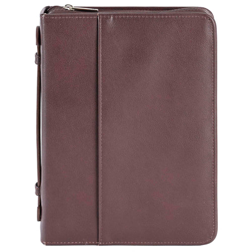 BIBLE COVER CLASSIC FAUX LEATHER DARK BROWN-XXL