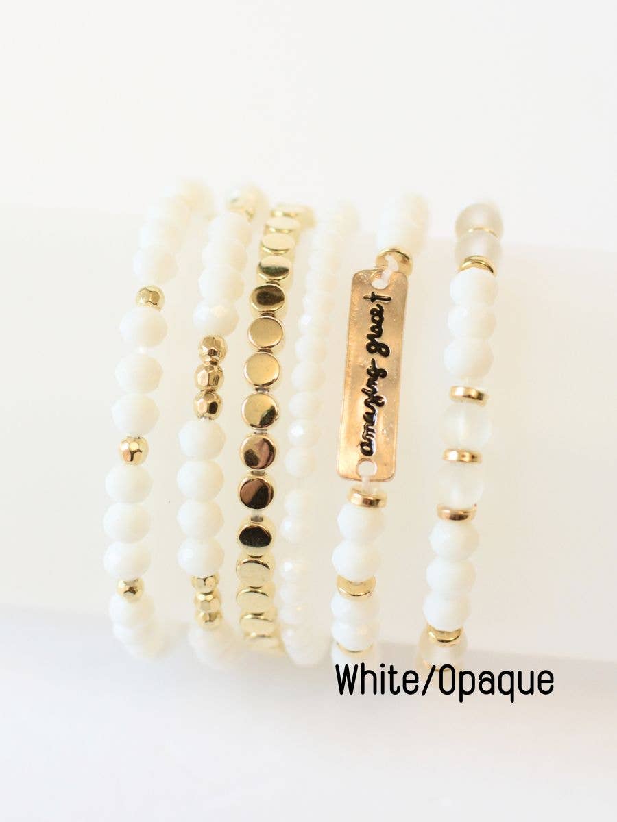 Amazing Grace Bracelet Set – Christian Jewelry, Faith Gift One Set