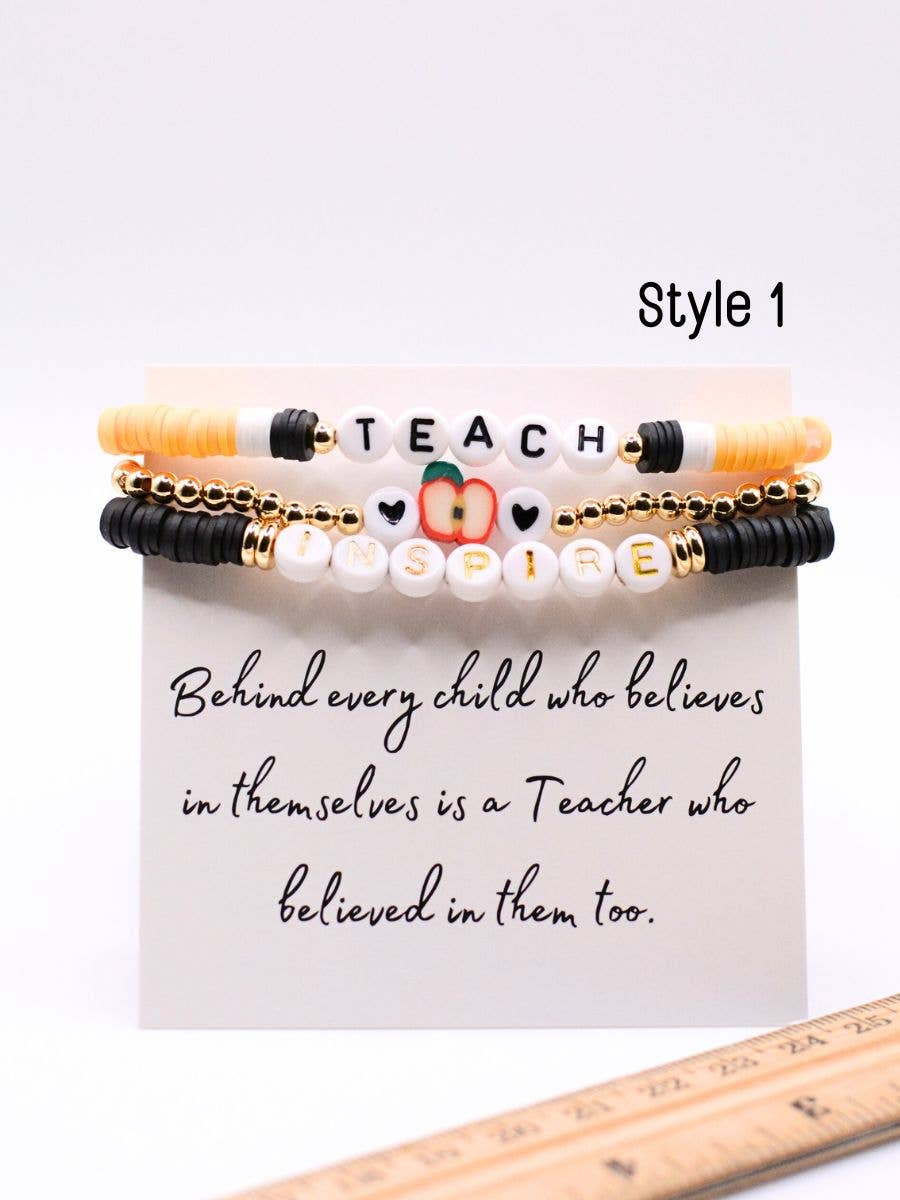 Teach Love Inspire - Teacher Bracelet Set