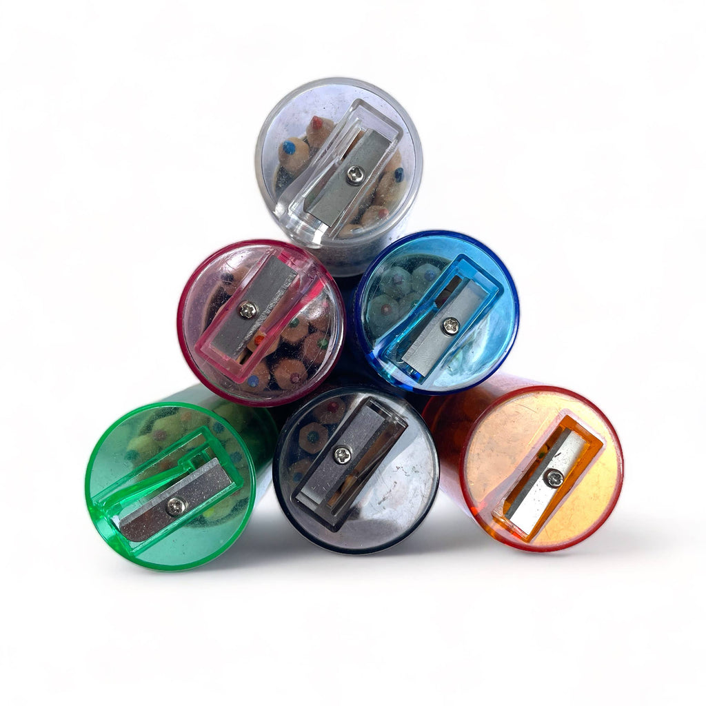 Mini Travel Compact Colored Pencils with Built In Sharpener - One Set