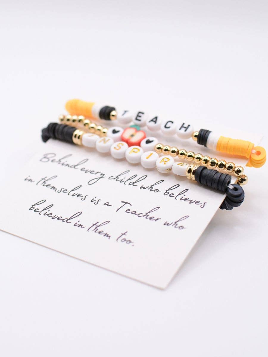 Teach Love Inspire - Teacher Bracelet Set