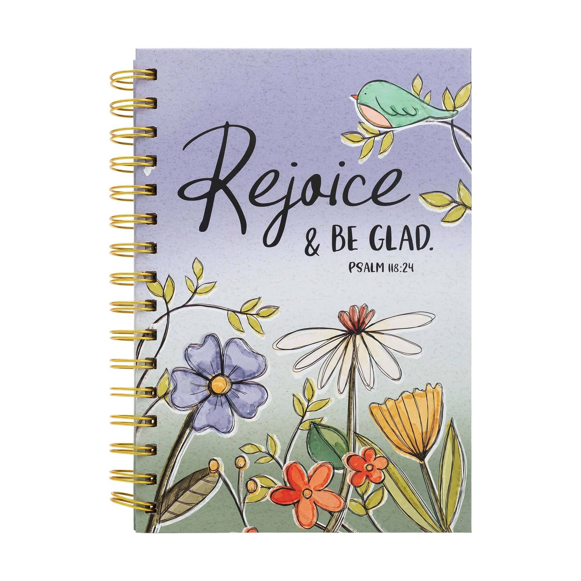 Guided Journal: Happy Flowers & Bird Rejoice (Psalm 118:24) SPIRAL