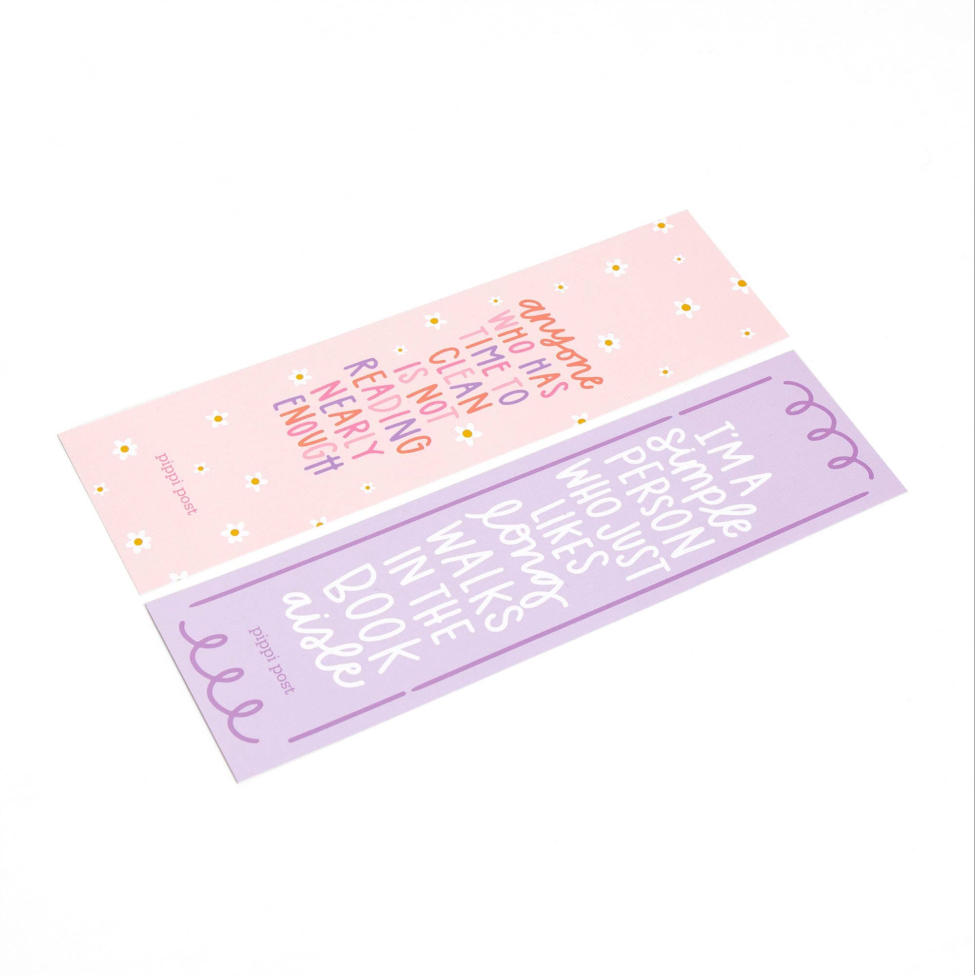Long Walks in the Book Aisle Bookmark Set of two