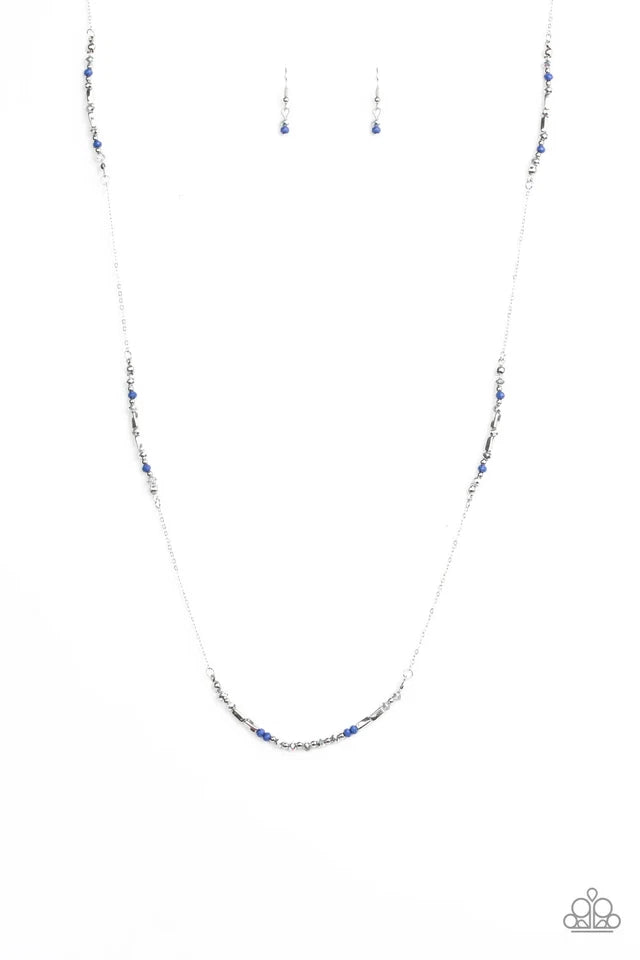 Mainstream Minimalist Blue Necklace and Earring Set